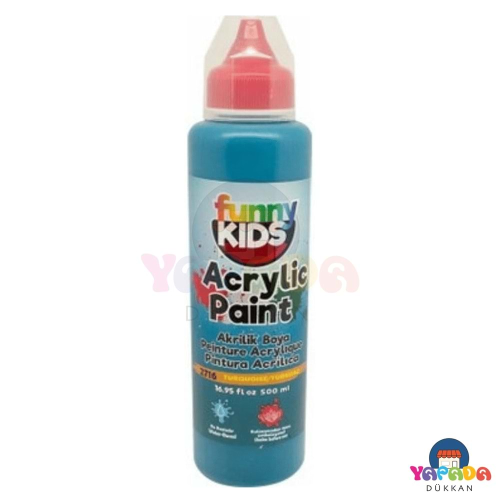 Rich Funny Kids 2716 500 ml Turkuaz Su Bazlı Akrilik Boya