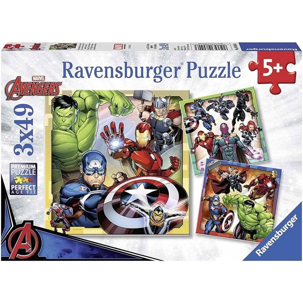 Ravensburger 3x49 Parça Avengers Puzzle