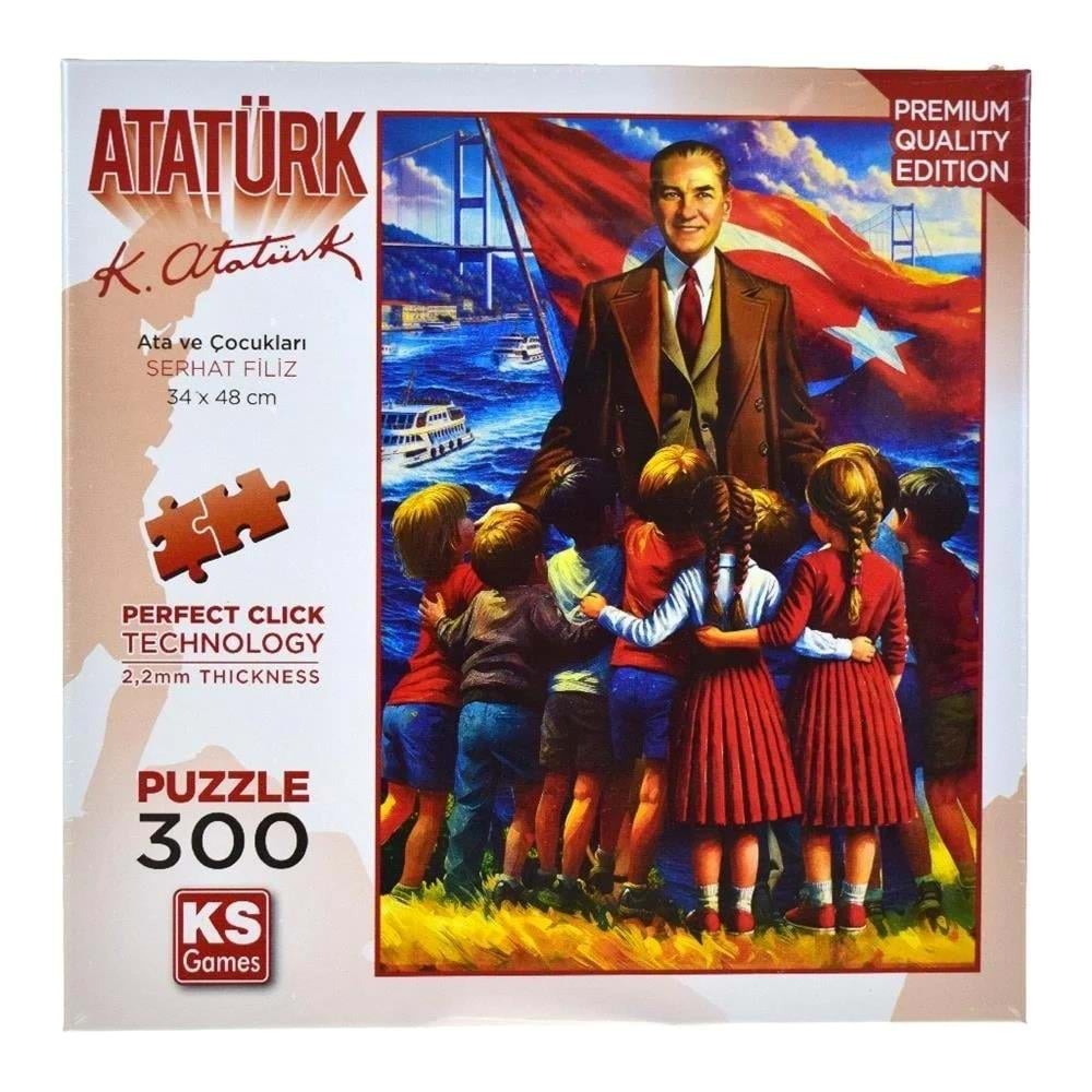Ks Games Puzzle 300 Parça Ata Ve Çocuklar - Ks Games Puzzle