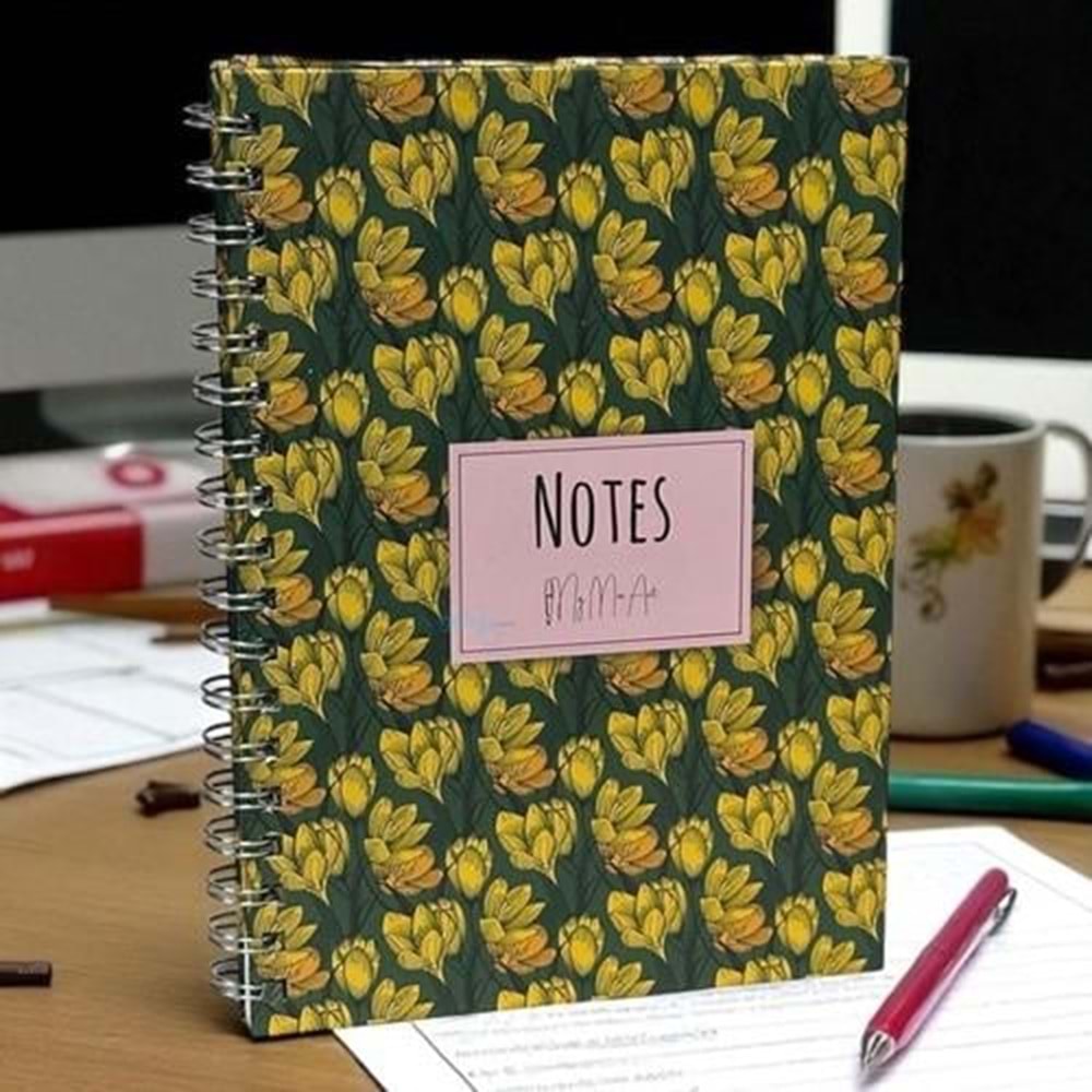 DENDEN My Mia Art Magnolia Maxi Sert Kapak Spiralli Defter