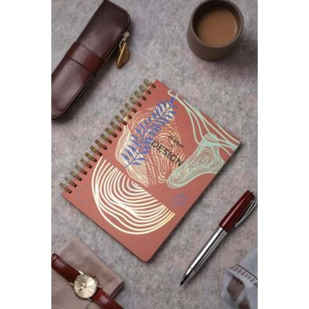 Denden Redactar Kırmızı 17x24 Defter Spiralli 224 Sayfa Sert Kapak