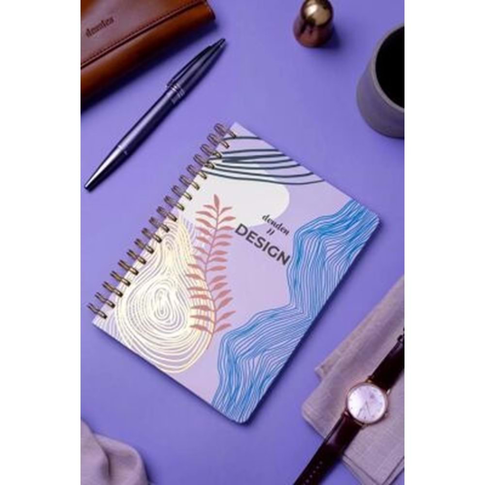 Denden Redactar Mor 17x24 Defter Spiralli 224 Sayfa Sert Kapak