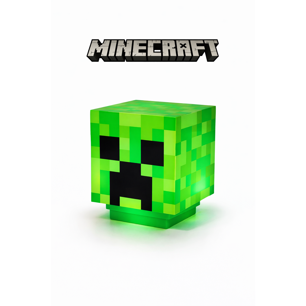 Minecraft Creeper Işıklı LED Gece Lambası – Dekoratif Masa Lambası | Bent-216
