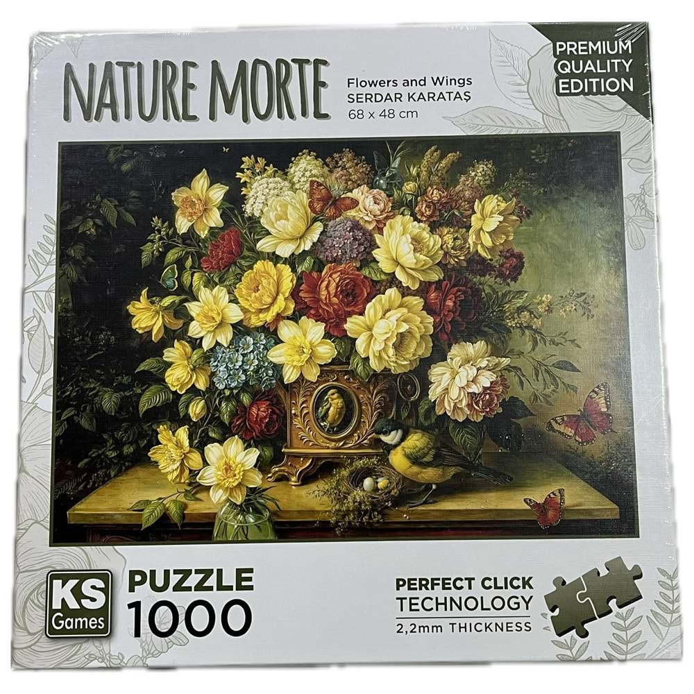 Ks Games 1000 Parça Flowers And Wings Puzzle