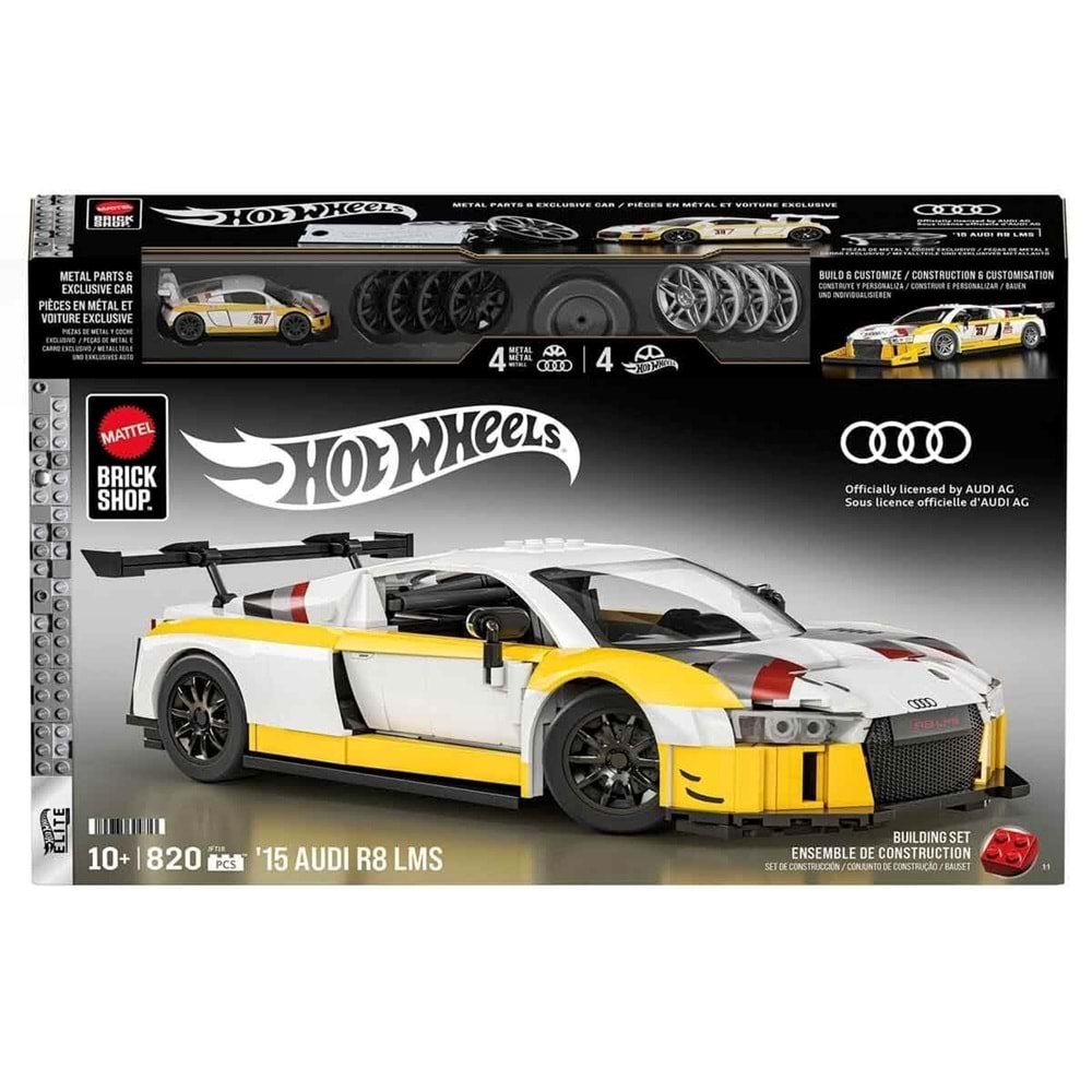 Hot Wheels Elite Serisi 15 Audi R8 LMS Yapım Seti 820 Parça JFT18