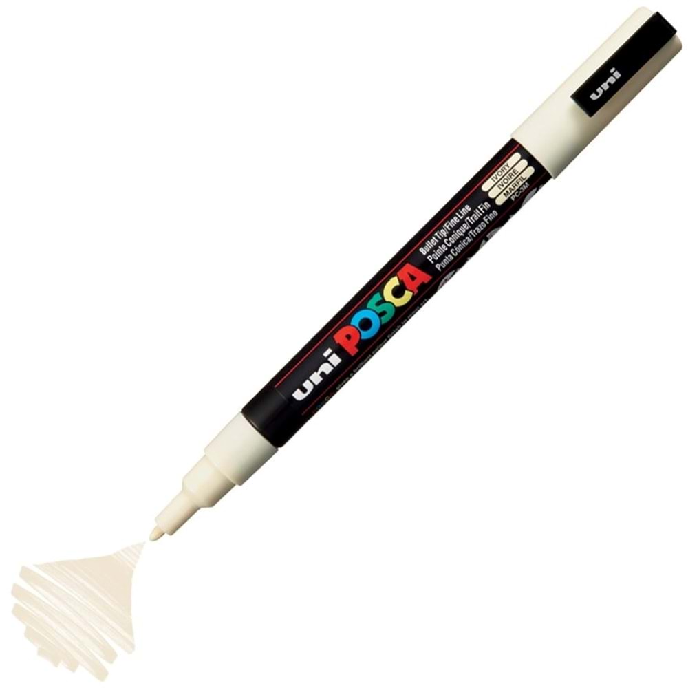 Uni Posca 0.9-1.3 Su Bazlı Postermarkörü Fildişi Pc-3M