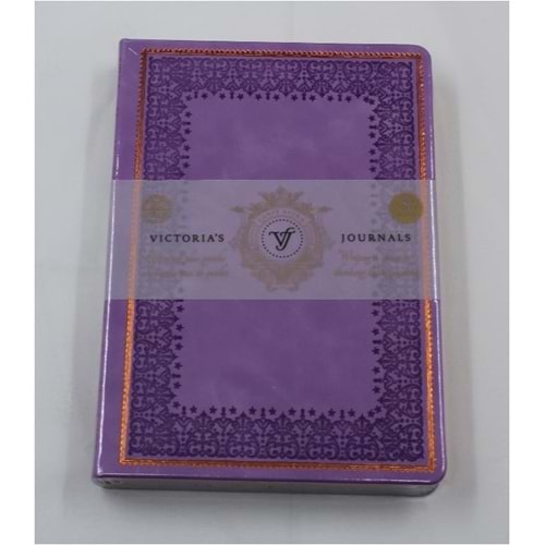 Victoria's Journals - Notitieboek A5 - Old Book Journal - Vintage Defter Lila