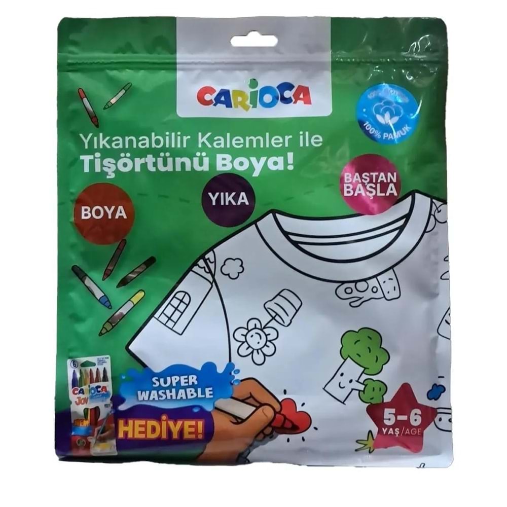 Carioca Pijama Boyanabilir Keçeli Kalem Hediyeli 5-6 Yaş