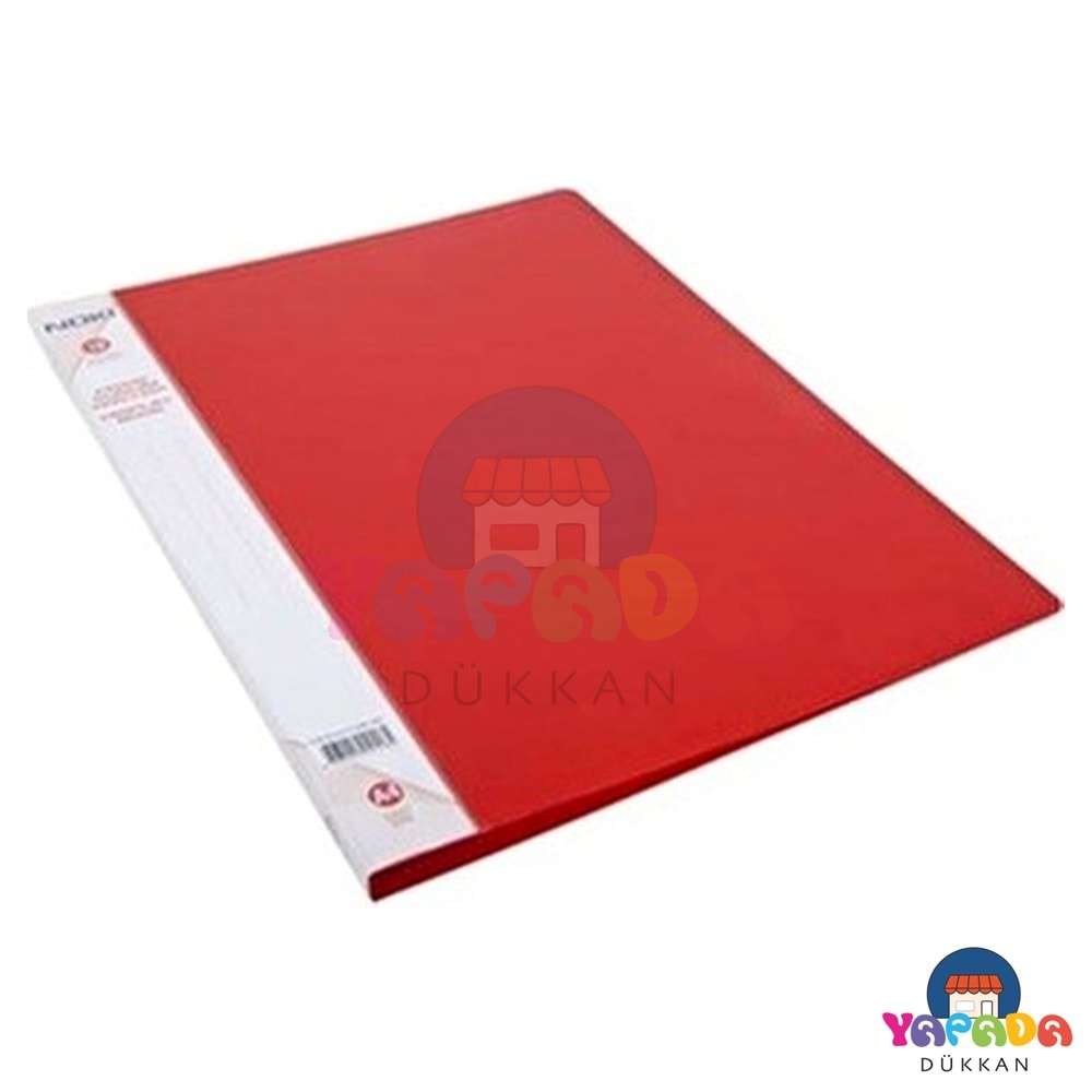 Noki Prime 64130-NNP-080 A4 30 Yaprak Şeffaf Cepli Kırmızı Sunum Dosyası