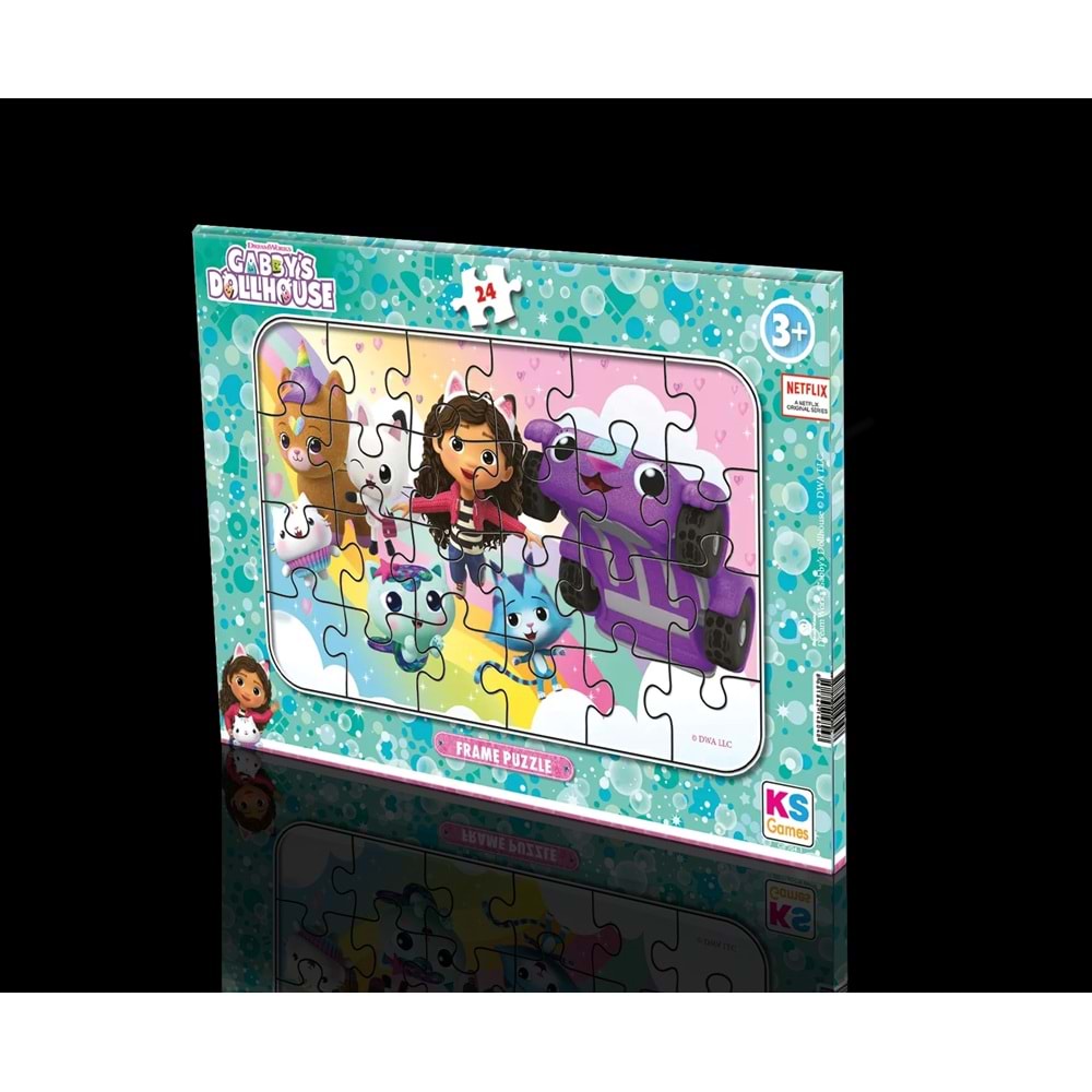 Ks Games 24 Parça Frame Puzzle Gabby'S Dollhouse