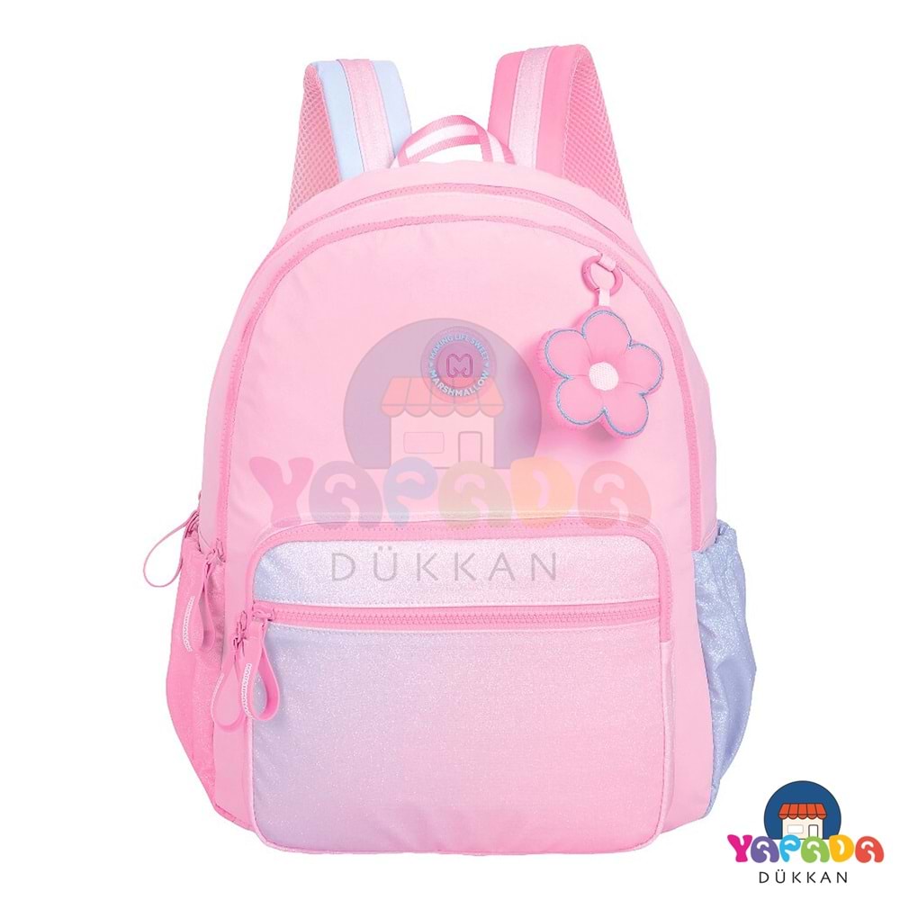 Marshmallow Starmania Pink 65513 Simli Polyester Laptop Bölmeli Pembe Okul Sırt Çantası