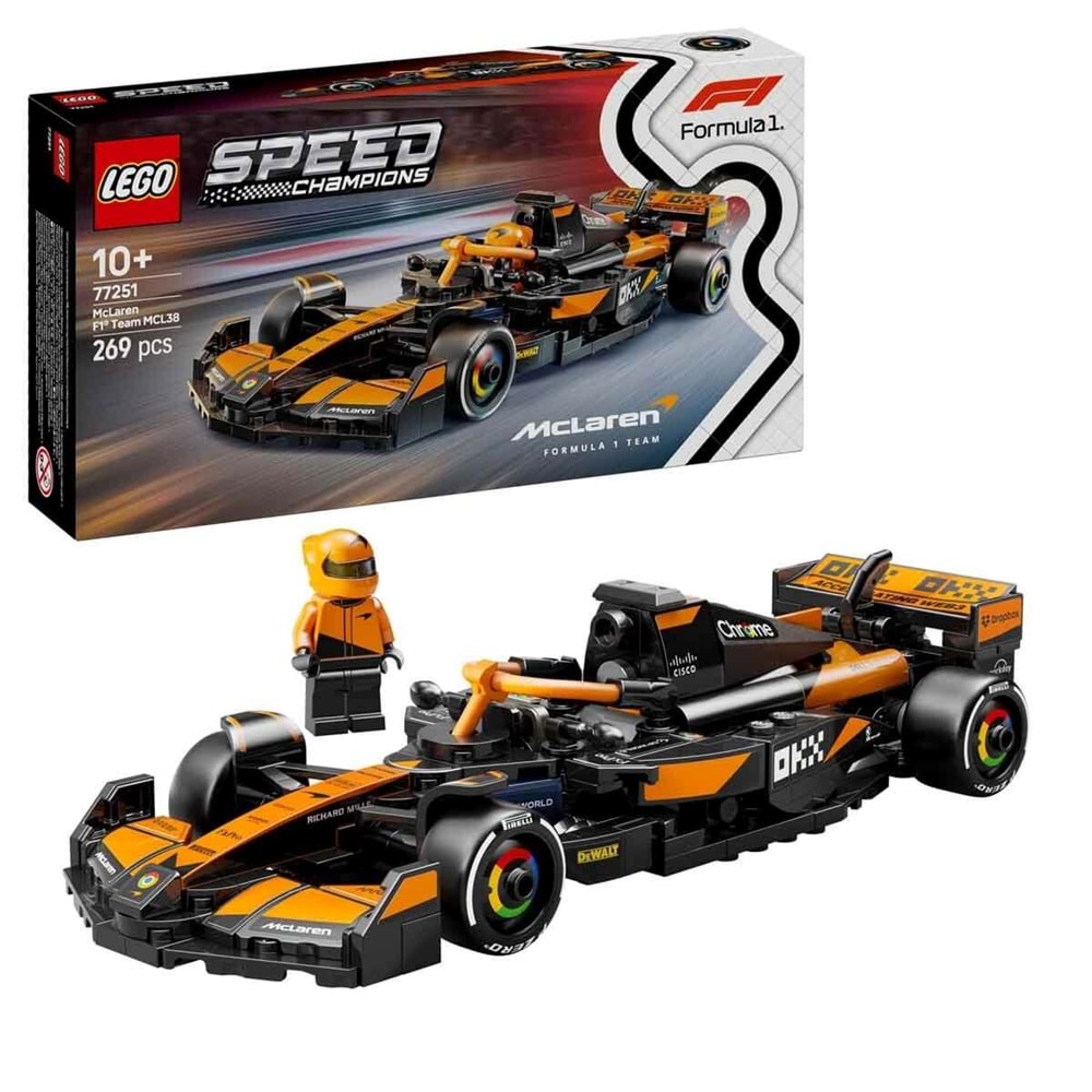 LEGO Speed Champions McLaren F1 Team MCL38 Yarış Arabası (77251)