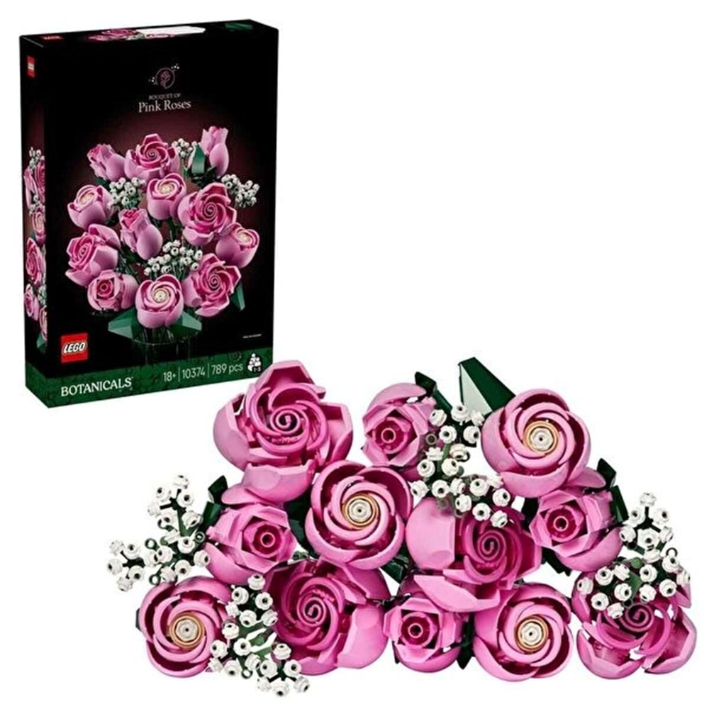 Lego Botanicals Pembe Gül Buketi 789 Parça 10374