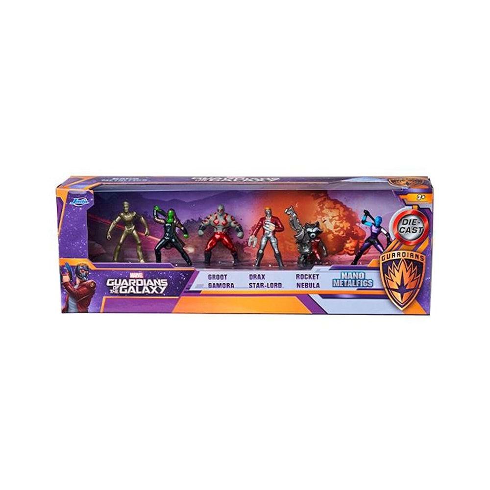 Jada Nano Metalfigs Marvel Guardians of the Galaxy Diorama 6’lı Metal Figür Seti 4 cm 35013
