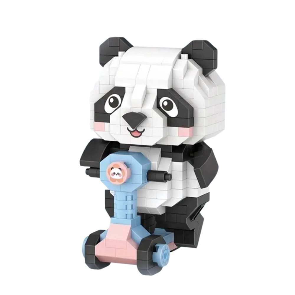 Loz Lego Micro Block Serisi Panda Lego 320 Parça FFLZ-8801 Vagon Life