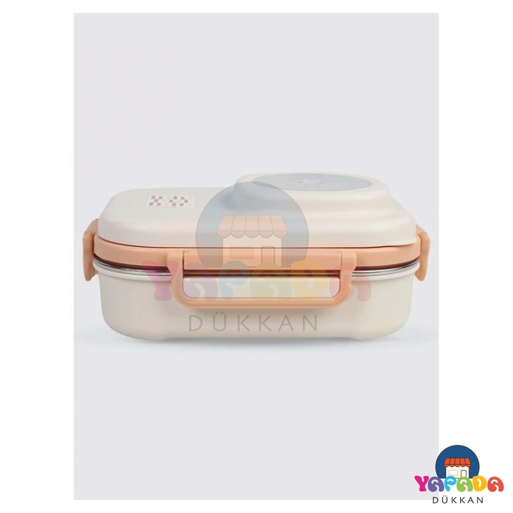 Vagonlife Uzspace VGN-8021-8036 600 ml Üç Bölmeli SUS304 Paslanmaz Çelik Krem Lunchbox