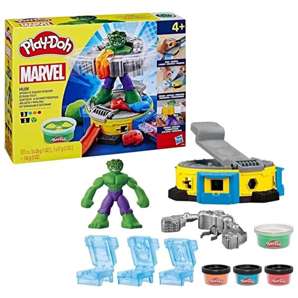 Play-Doh Marvel Hulk Ez ve Sıkıştır Oyun Hamuru Seti F9826