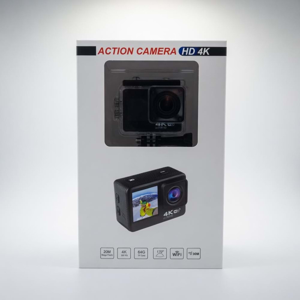 4K Aksiyon Kamera 1080P 30FPS WiFi 2 0 Sualtı Su Geçirmez Kask Video Kayıt KameraGl r-V8 Kamera