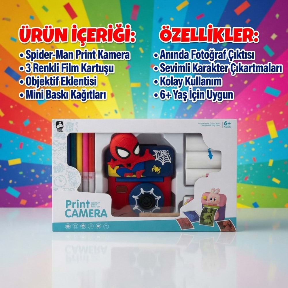 MagicPrint Spiderman Web Instant Print Fotoğraf Makinesi Aysıma-108
