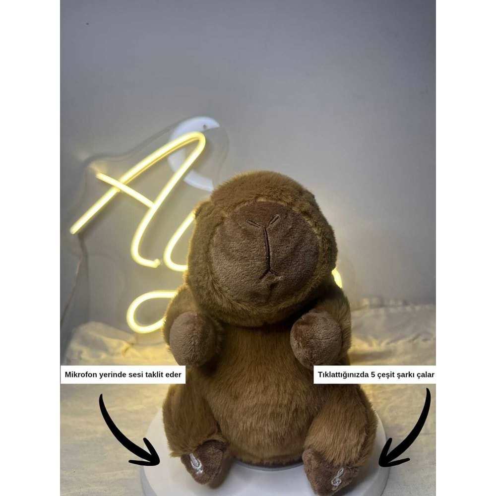 Voice-Imitating Talking Capybara Plush Toy - Musical and Animated Cute Capybara CHARGED