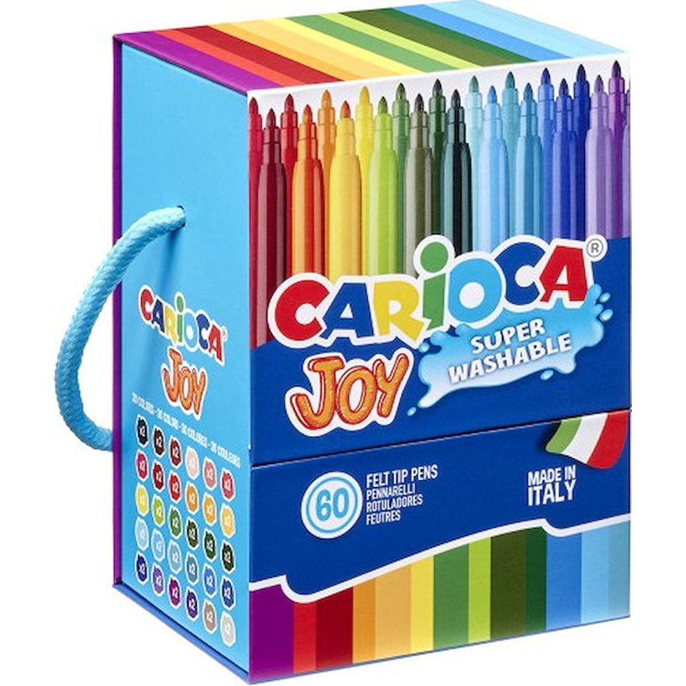 Carioca Joy Süper Yıkanabilir Keçeli Boya Kalemi 60’lı (Sert Kutu)