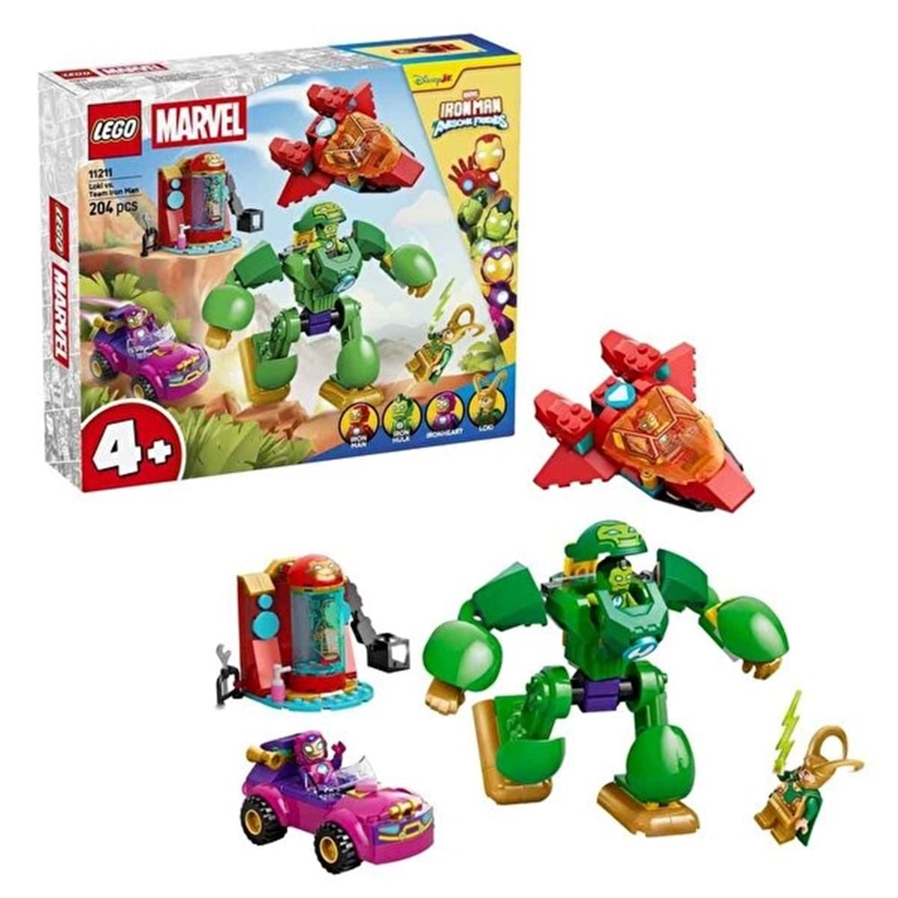 LEGO® Marvel Iron Man ve Muhteşem Arkadaşları Loki, Iron Man Takımına Karşı 11211