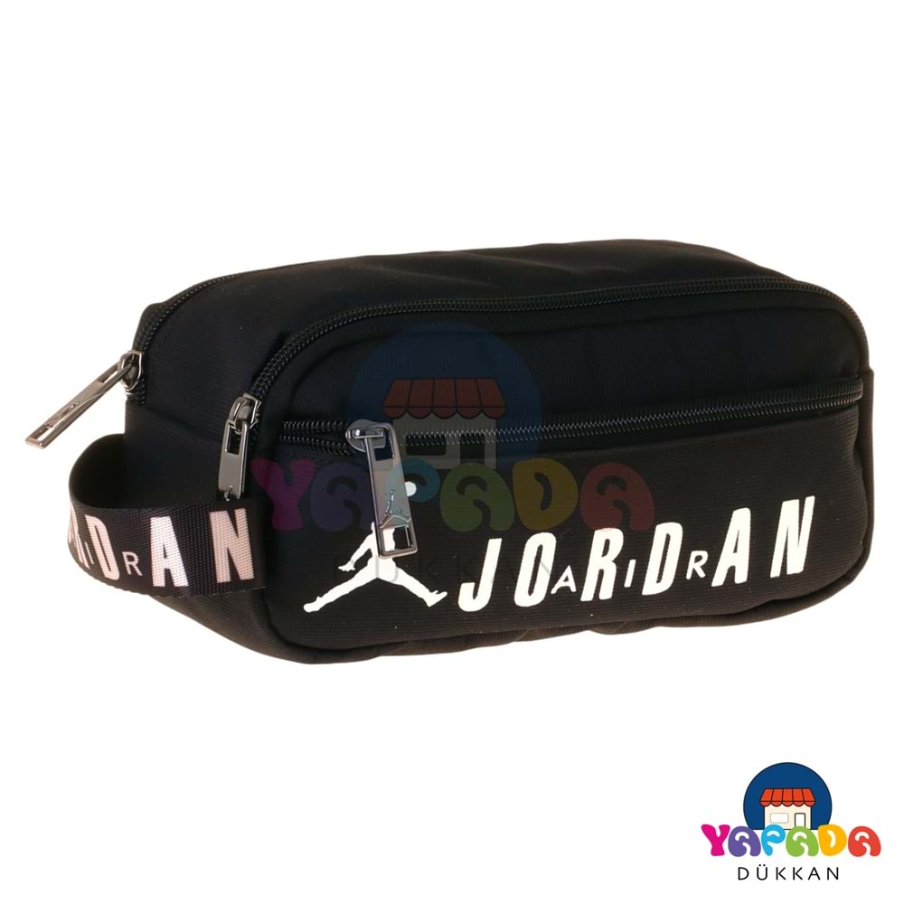 Jordan Air Q3169 Cleveland Black 10 × 21 × 9 cm 1,8 L Üç Bölmeli Siyah Kalem Çantası