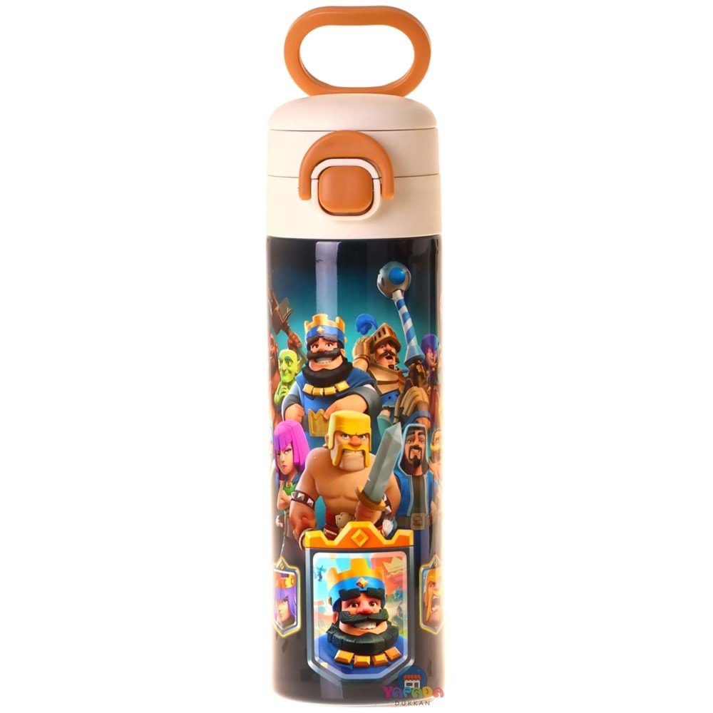 Kaukko Kids L5422 Boom Lacivert 520 ml SUS316 Paslanmaz Çelik Çift İçim Kilitli Termos Matara