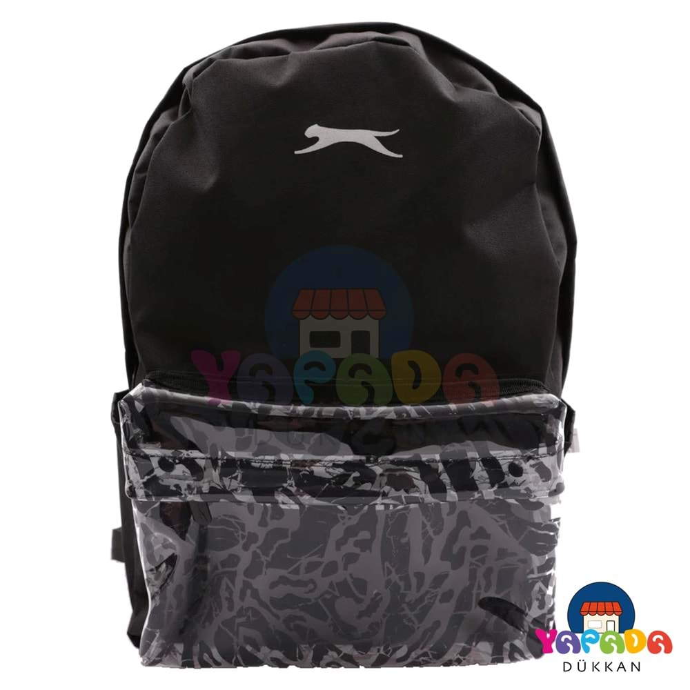 Slazenger 24039 PVC Detaylı Sırt Çantası Siyah