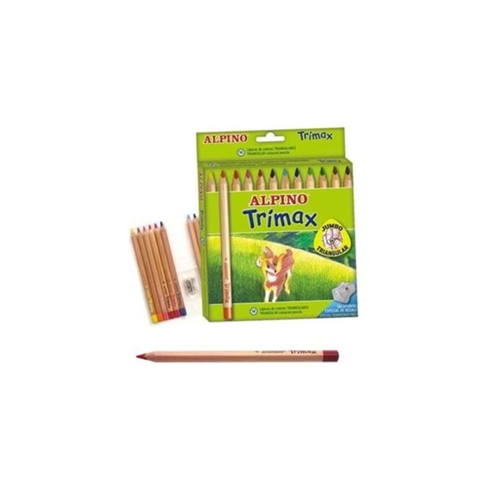 Alpino Trimax Jumbo Kuru Boya Kalemi 12`li