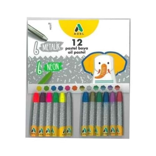 Adel Pastel Boya 6 Renk Metalik 6 Renk Fosforlu